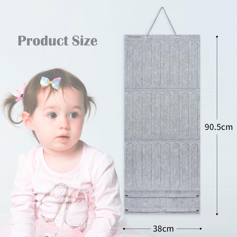 JOYMOMO Hair Bow Holder Organizer For Girls Hanging Bow Holder For Girls Hair Accessories Storage Organizer For Headbands, Hair Clips, Hair Ties, Scrunchies (Without Hair Bows) (gray) - Image 3